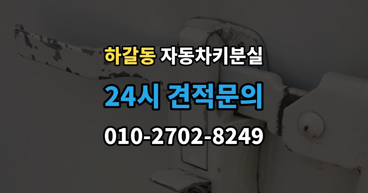 하갈동 차 키 잃어버렸을 때 출장 안내 - 임시 대응과 정식 재발급 차이