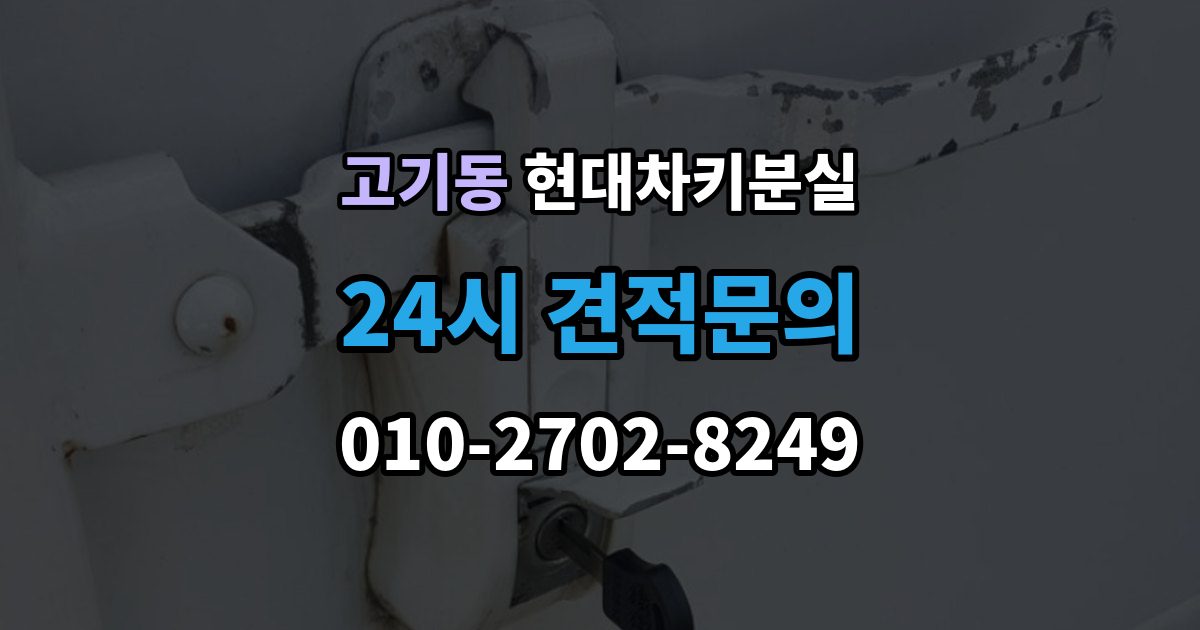고기동 현대 차키 분실 긴급 상황에서 연락할 곳과 준비물