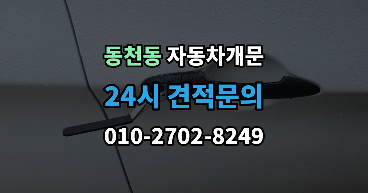 용인시 수지구 동천동 자동차 문 잠김 잠금 상태를 스스로 점검하는 방법