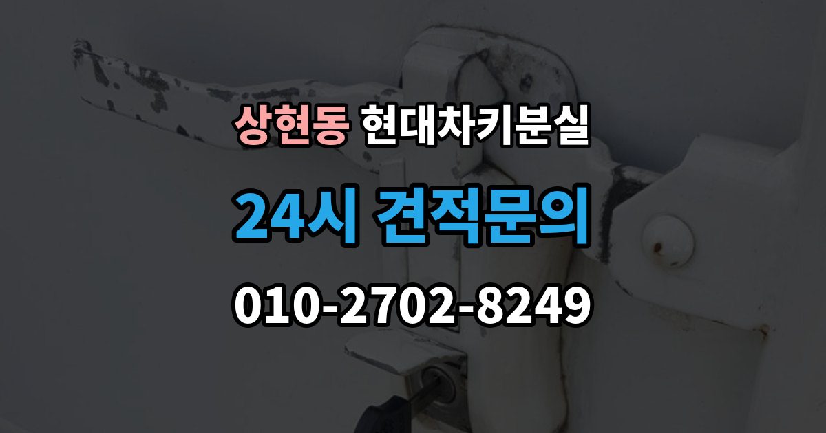 상현동 현대 차키 분실 원격 기능만 안 될 때 점검해야 할 부분