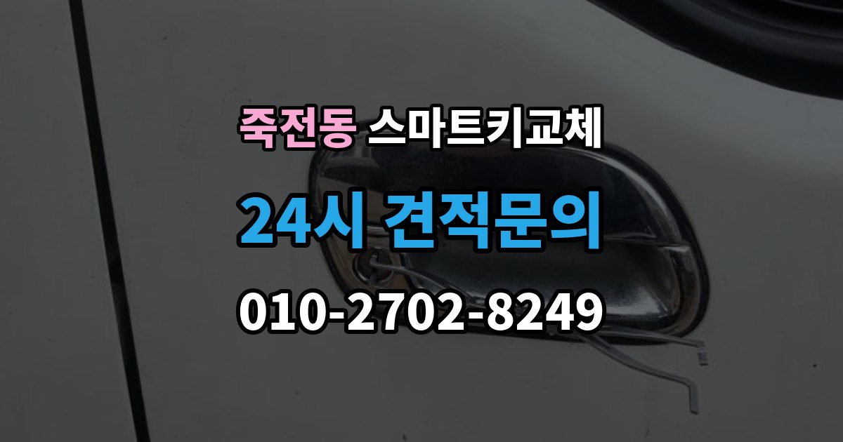 용인시 수지구 죽전동 스마트키 교체 새 키 제작 전 등록 정보 점검이 중요한 이유