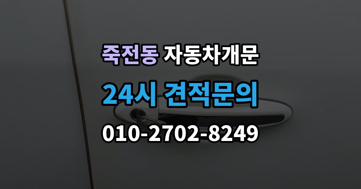 용인시 수지구 죽전동 차 문 잠겼을 때 출장 안내 - 문은 열려도 시동이 안 걸릴 때 구분법