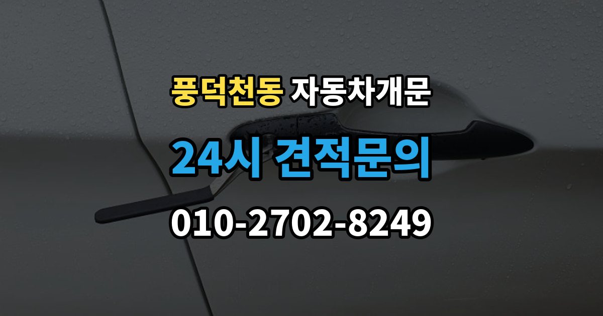 풍덕천동 자동차 문 잠김 리모컨 오작동과 실제 잠김 구분하기