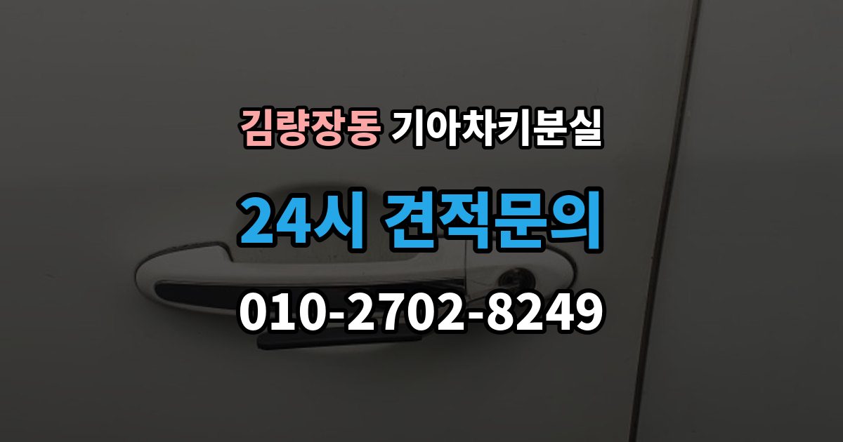 김량장동 기아 차키 분실 출장 안내 - 새 키 발급 전에 꼭 확인할 차량 정보