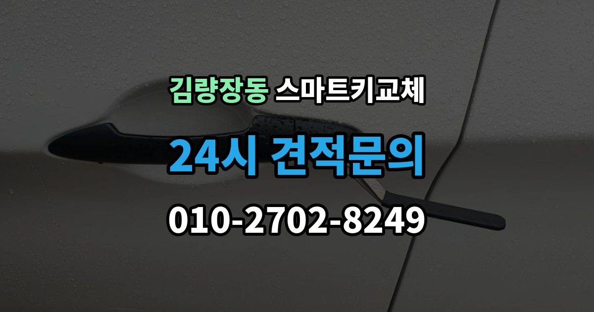 김량장동 스마트키 교체 초기화가 필요한 경우와 점검 순서