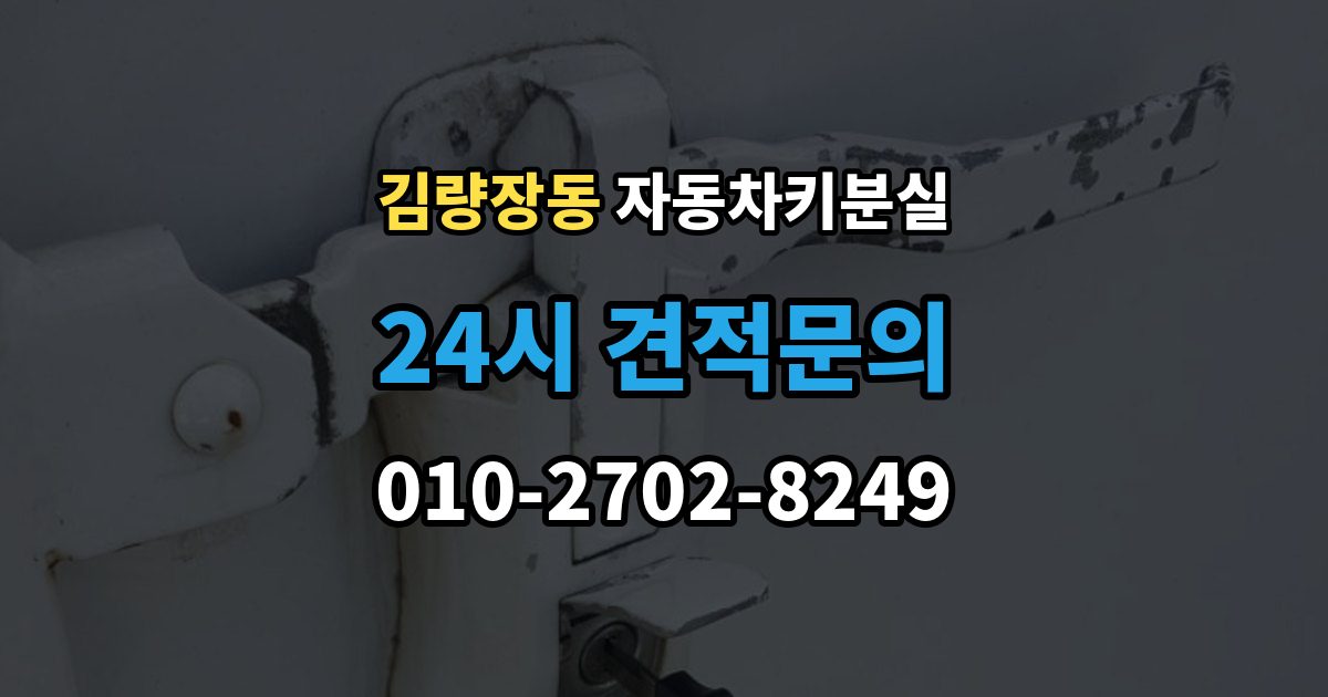 김량장동 자동차키 분실 급하게 업체를 부를 때 보는 기준