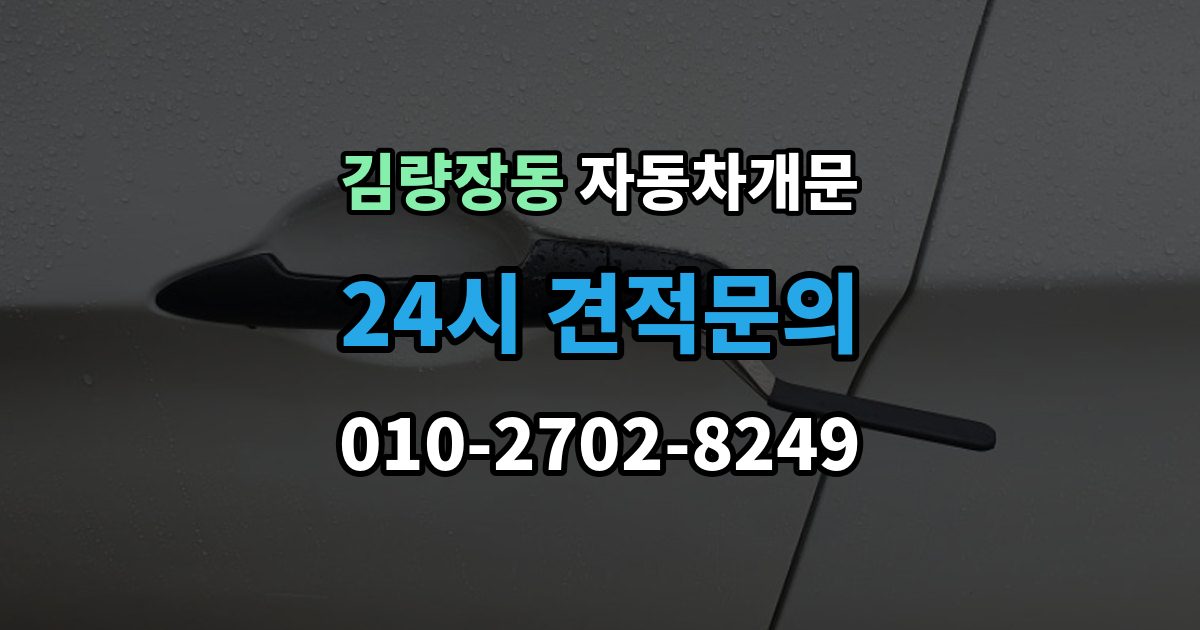 김량장동 차 문 잠겼을 때 차량 안에 열쇠를 두고 내렸을 때 절차