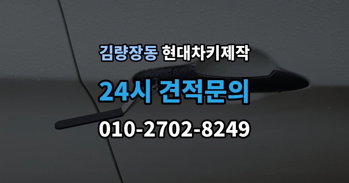 김량장동 현대 차키 제작 출장 안내 - 원본 없이 진행되는 경우는 언제일까