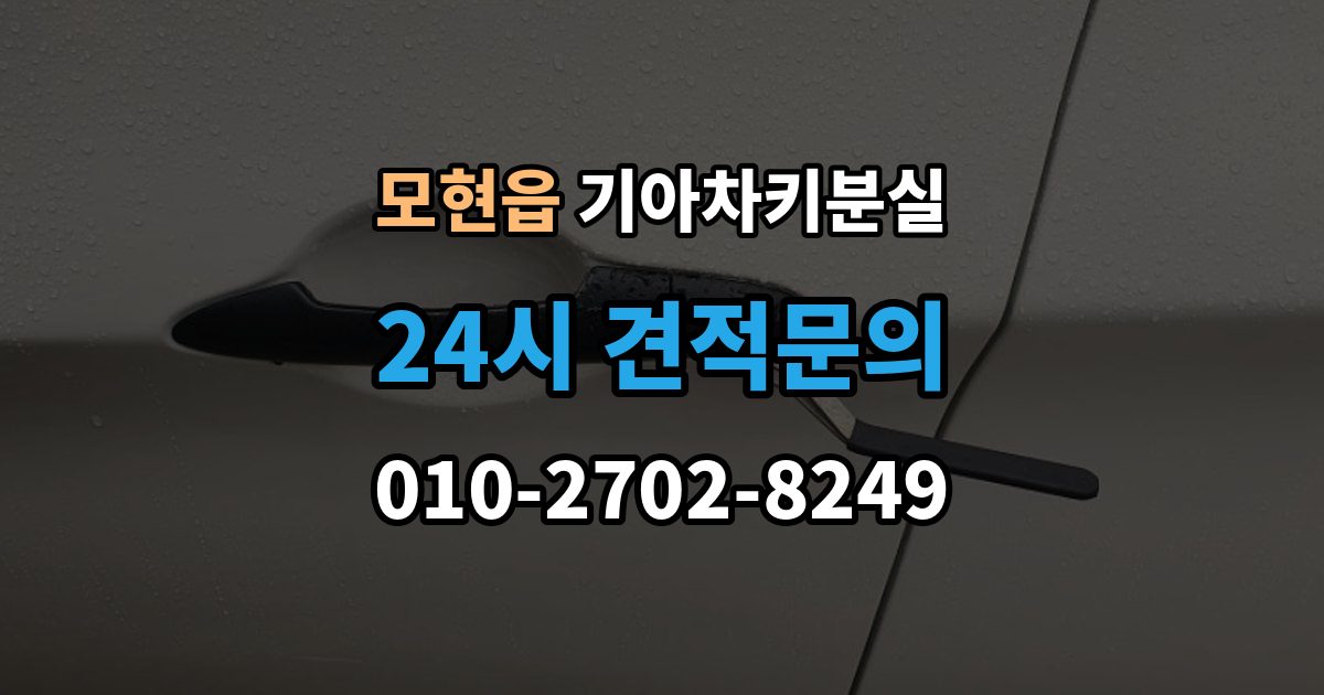 모현읍 기아 차키 분실 출장 안내 - 정품 키와 호환 키를 구분하는 기준