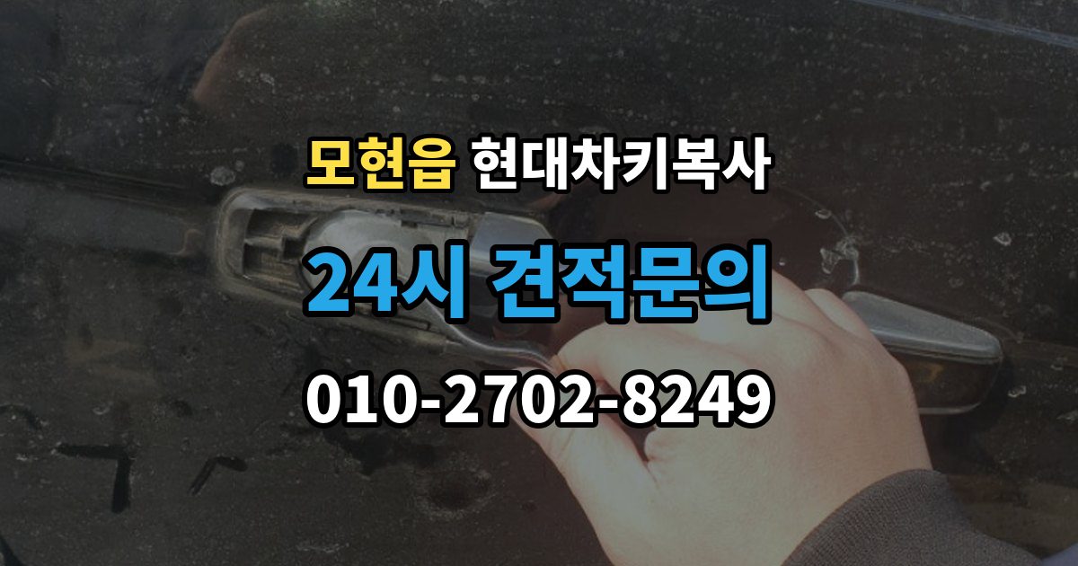 모현읍 현대 차키 복사 열쇠 모양이 같아도 작동이 다른 사례들