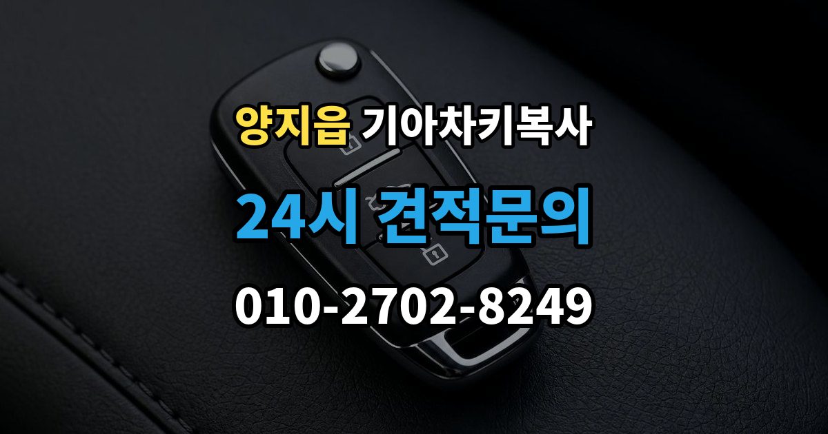 양지읍 기아 차키 복사 차문만 열리고 시동이 안 걸릴 때 점검