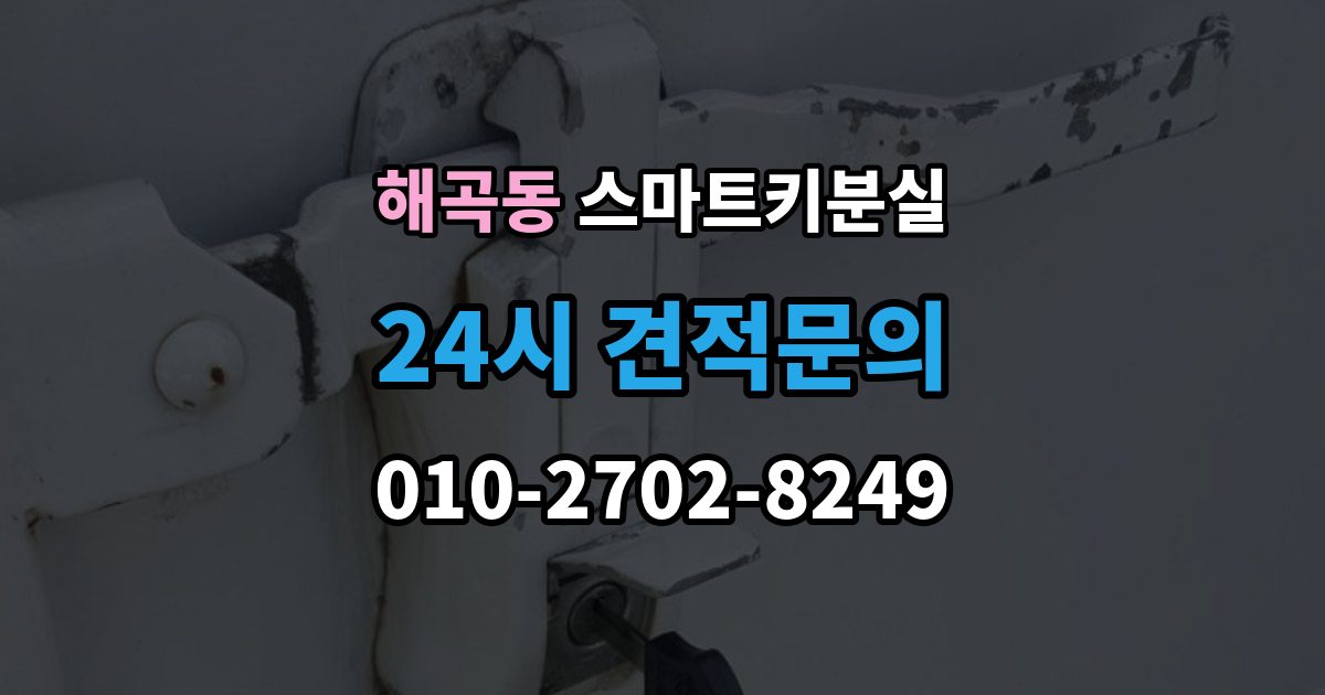 해곡동 스마트키 분실 출장 안내 - 문이 잠겼을 때 안전하게 대처하는 법