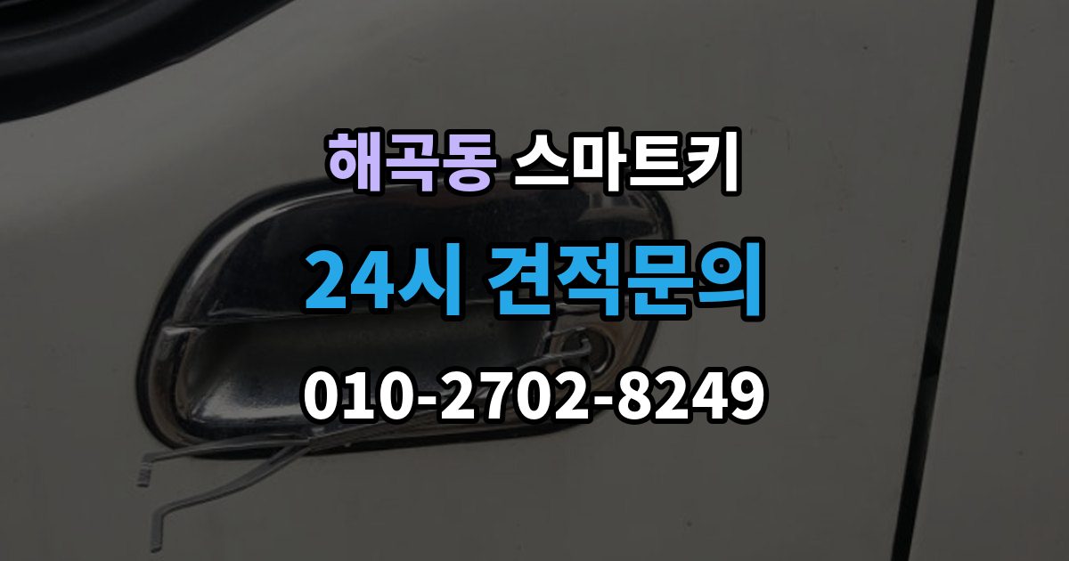 해곡동 스마트키 구매 전 차종 호환성을 점검하는 방법