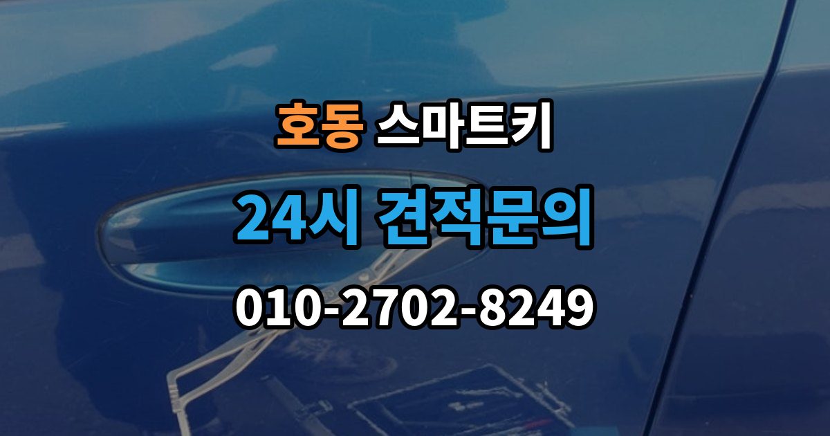 용인시 처인구 호동 스마트키 출장 안내 - 문이 자동으로 열리지 않을 때 살펴볼 점