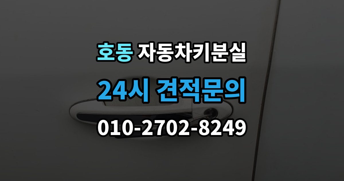 용인시 처인구 호동 자동차키 분실 현장 대응과 이후 절차를 나눠서 보기