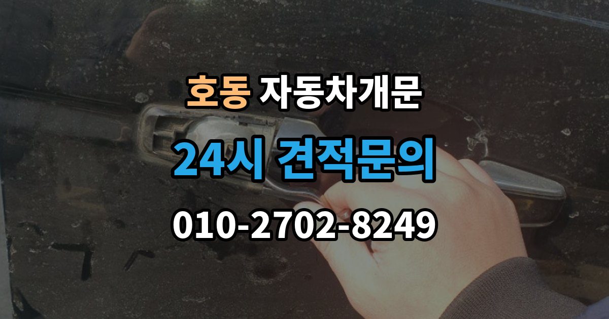 용인시 처인구 호동 차 문 잠겼을 때 출장 안내 - 차량 손상 없이 진행되는지 확인하는 기준