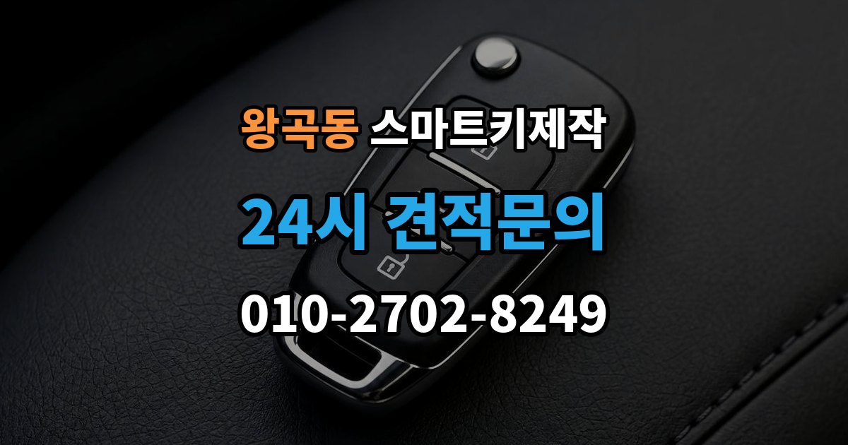 왕곡동 스마트키 제작 주차된 장소에서 바로 가능한 작업 범위