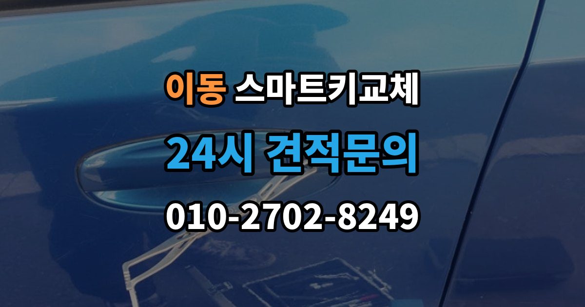 의왕시 이동 스마트키 교체 이모빌라이저 연동 상태 확인하는 법