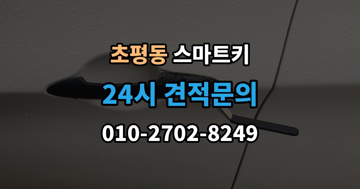 초평동 스마트키 버튼별 기능과 사용 팁