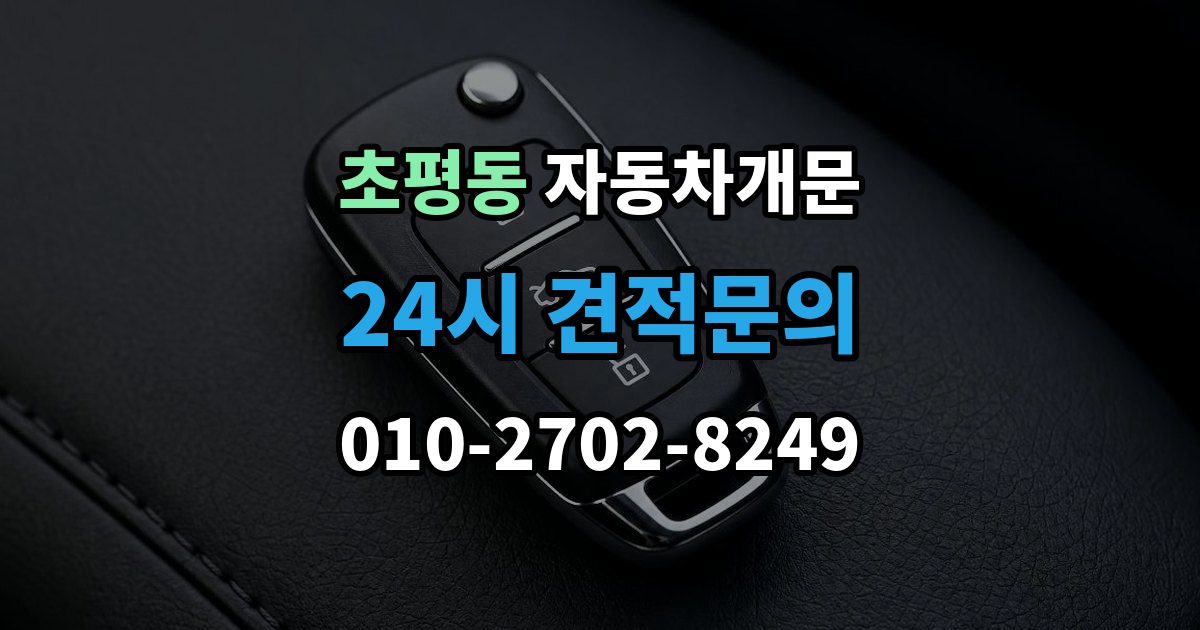 초평동 차 문 잠겼을 때 잠금 해제 후 재발생 방지하는 습관