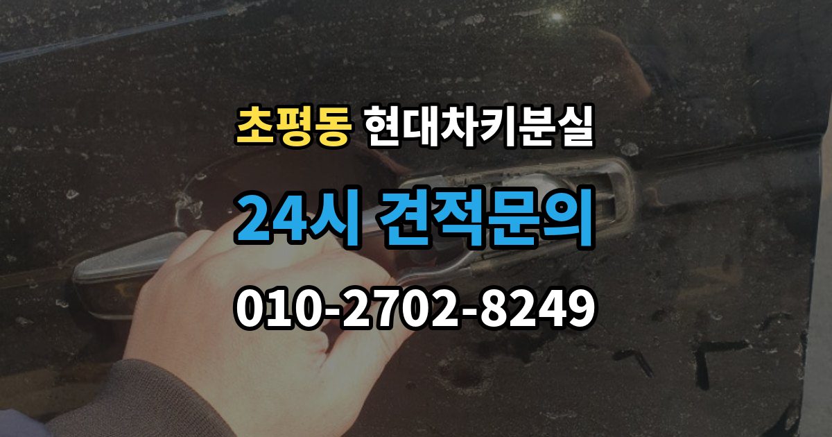 초평동 현대 차키 분실 도어락은 반응하는데 원격 기능이 안 될 때
