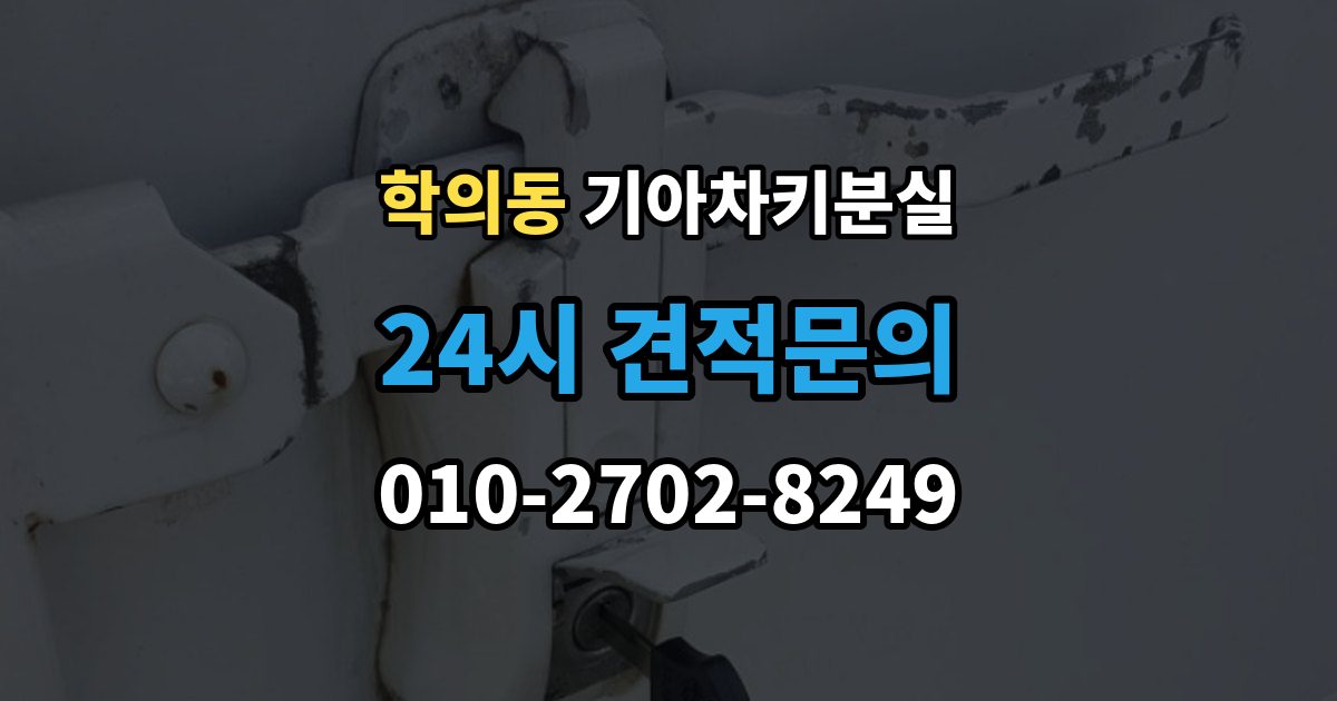학의동 기아 차키 분실 출장 안내 - 도어락은 반응하는데 시동이 멎칠 때