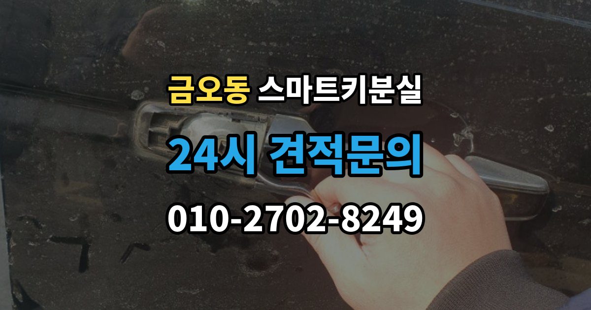 금오동 스마트키 분실 출장 안내 - 잠금 상태에서 무리 없이 열어야 할 경우