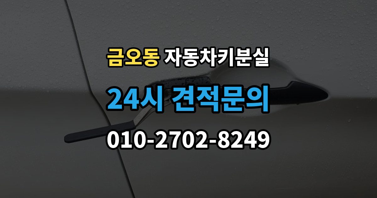 금오동 차 키 잃어버렸을 때 임시 대응과 정식 재발급 차이