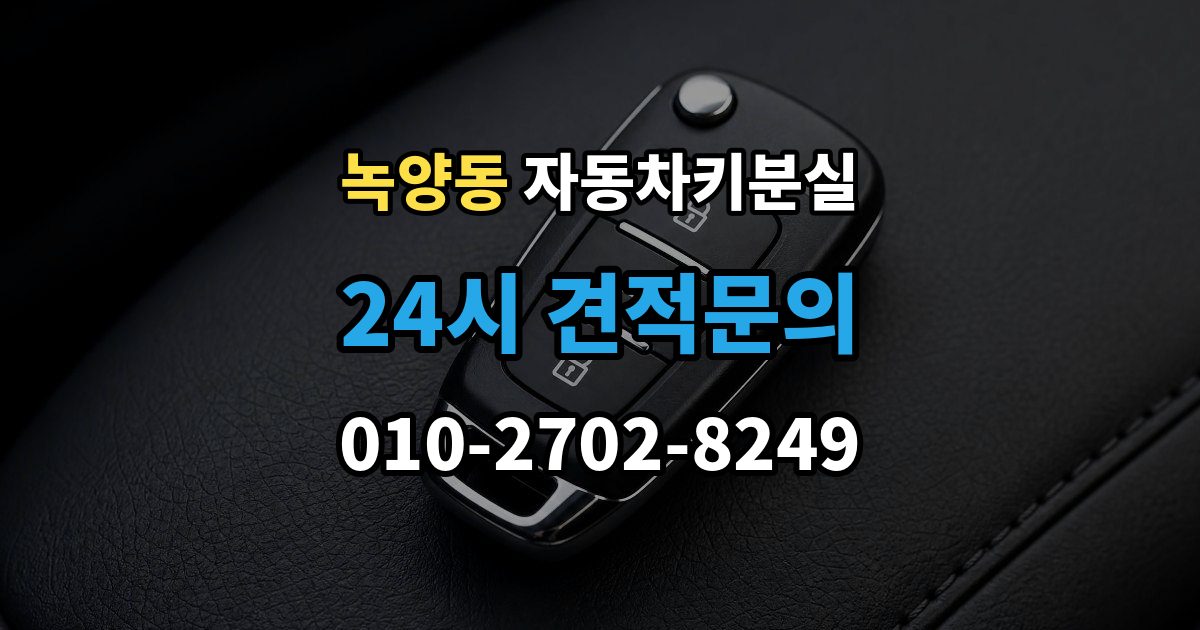 녹양동 자동차키 분실 출장 안내 - 특수 차종 현장 대응이 어려운 이유