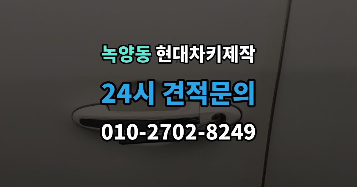 녹양동 현대 차키 제작 차종별 키 구조가 달라지는 이유