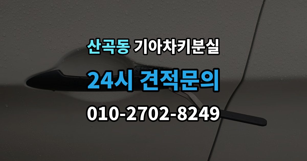 의정부시 산곡동 기아 차키 분실 출장 안내 - 원격 잠금 해제가 안 될 때 점검 항목