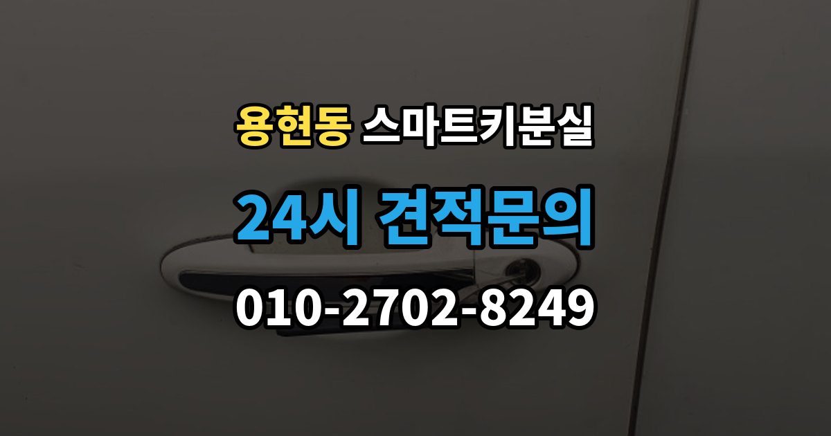 의정부시 용현동 스마트키 분실 출장 안내 - 문이 안 열릴 때 안전하게 대처하는 법