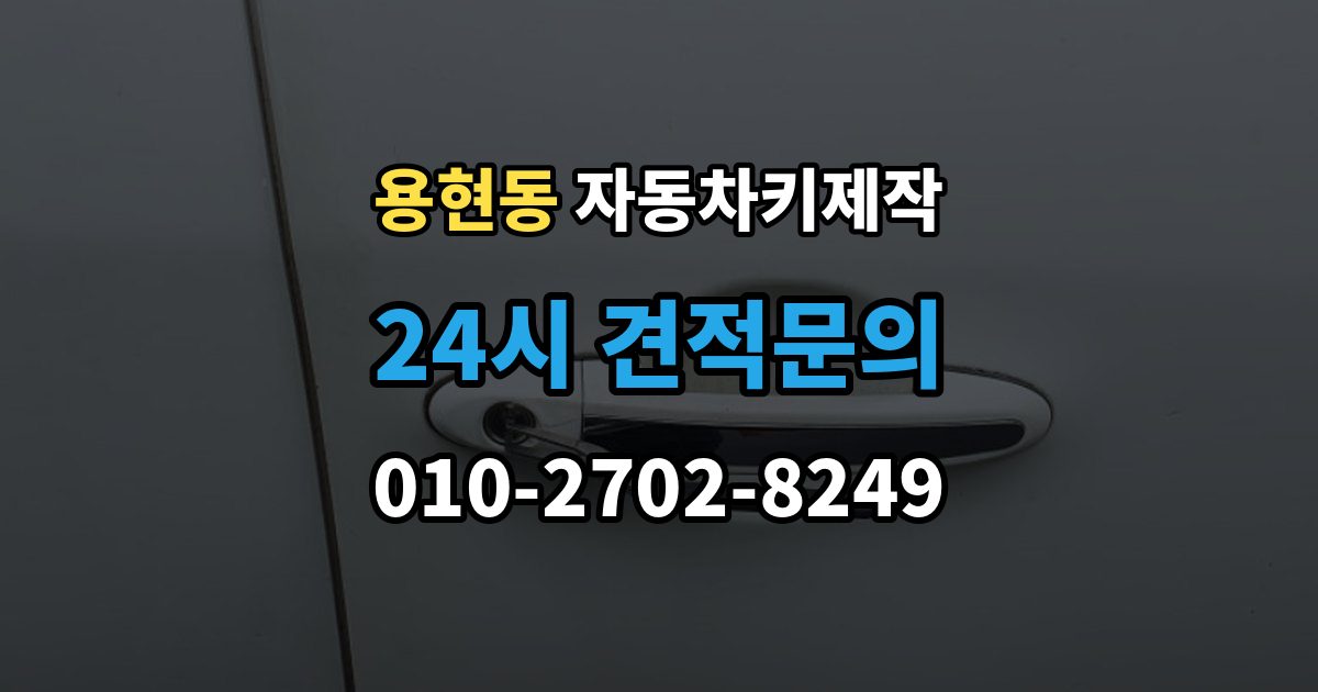 의정부시 용현동 자동차키 제작 출장 안내 - 중고차 키 개수와 작동 상태를 보는 순서