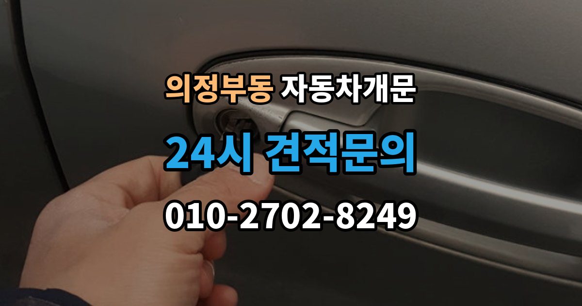 의정부동 차 문 잠겼을 때 문 파손 없이 여는 절차 살펴보기