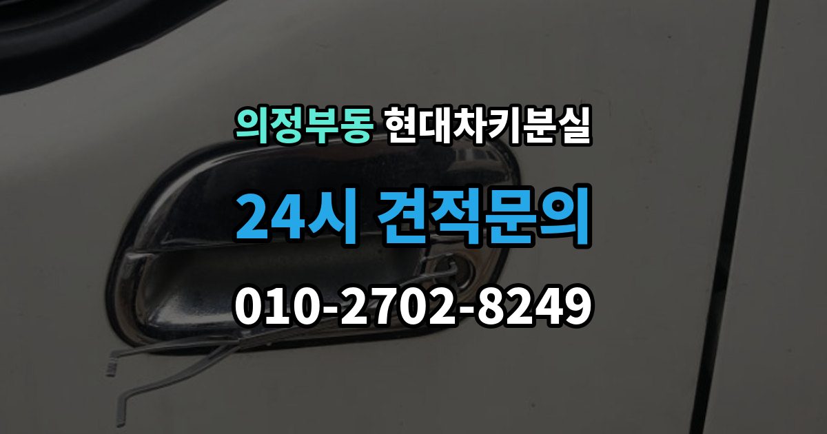 의정부동 현대 차키 분실 출장 안내 - 원격 기능만 안 될 때 점검해야 할 부분