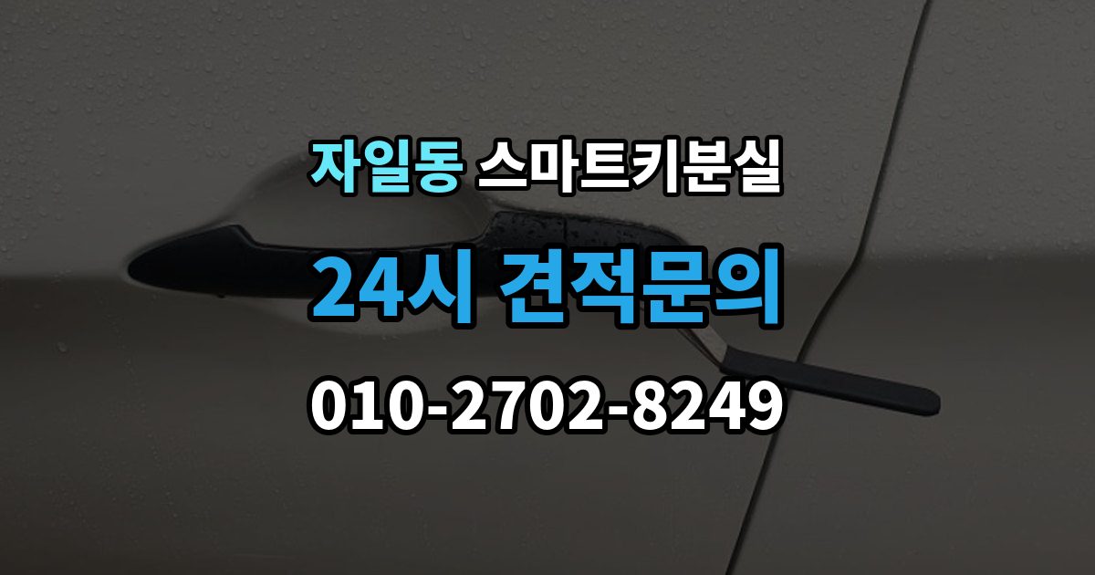 자일동 스마트키 분실 출장 안내 - 상태에서 안전하게 문 잠김을 푸는 기준
