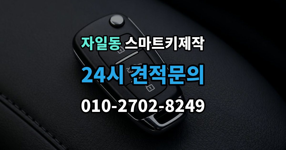 자일동 스마트키 제작 출장 안내 - 주차장 방문 서비스로 가능한 작업과 한계