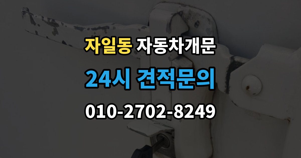 자일동 자동차 문 잠김 장기 주차 중 발생했을 때 확인할 것