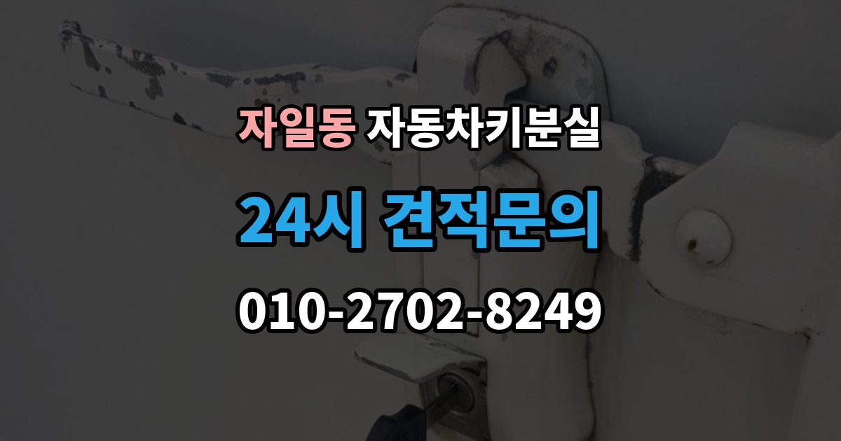 자일동 차 키 잃어버렸을 때 출장 안내 - 스마트키와 일반키에 따라 달라지는 대응