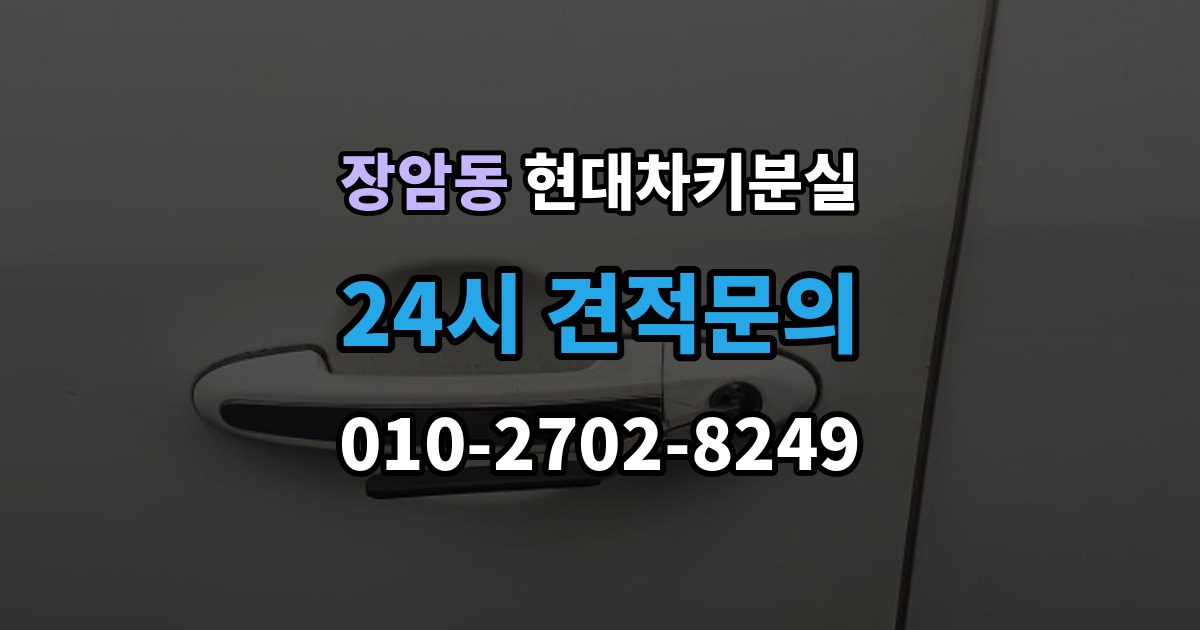 의정부시 장암동 현대 차키 분실 스마트키 인식 거리가 갑자기 짧아진 원인
