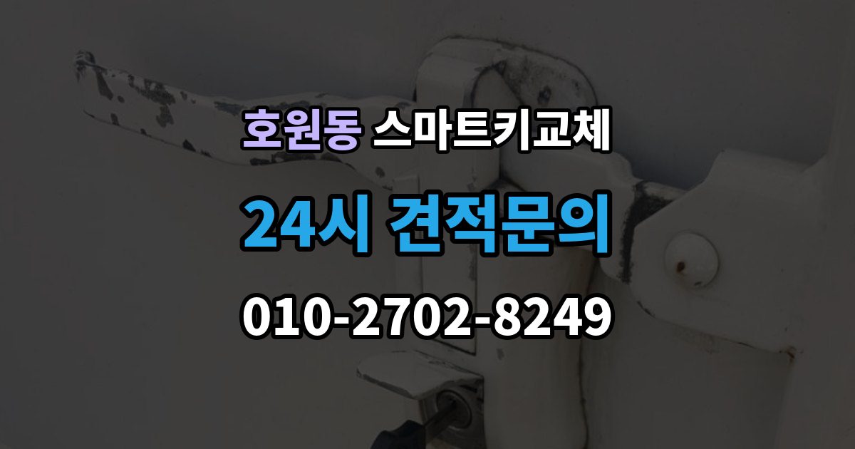 호원동 스마트키 교체 출장 안내 - 새 키 제작 전 등록 정보 점검이 중요한 이유