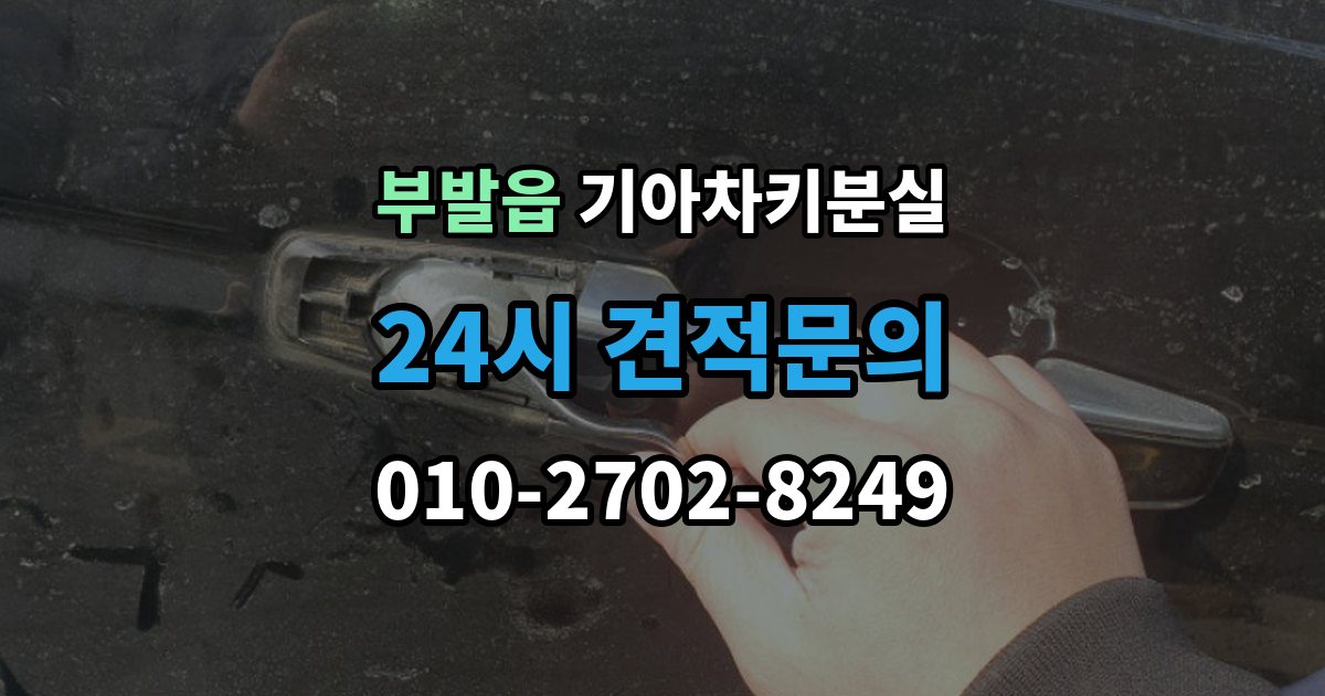 부발읍 기아 차키 분실 출장 안내 - 키가 간헐적으로 작동할 때 의심할 부분