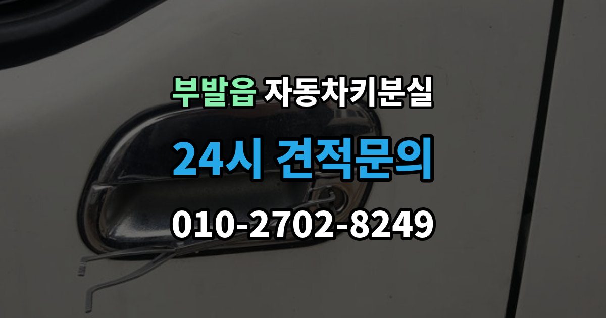 부발읍 자동차키 분실 출장 안내 - 비용 견적을 비교할 때 볼 항목
