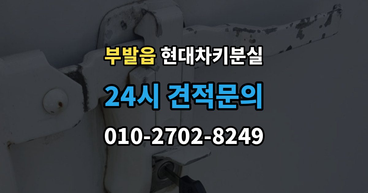 부발읍 현대 차키 분실 출장 안내 - 도어는 열리는데 키가 인식되지 않을 때