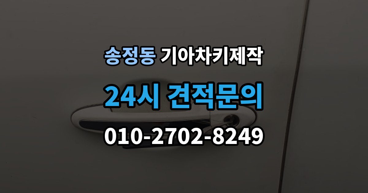 이천시 송정동 기아 차키 제작 출장 안내 - 분실 대비를 위한 보관 습관 만들기