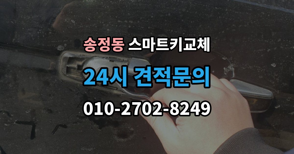 이천시 송정동 스마트키 교체 출장 안내 - 문이 안 열릴 때 안전하게 대처하는 법