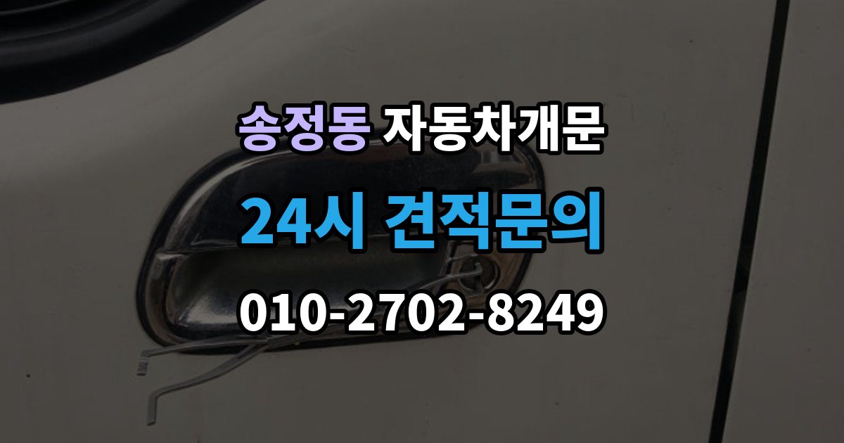 이천시 송정동 자동차 문 잠김 겨울철 결빙으로 인한 잠김과 구분하는 법