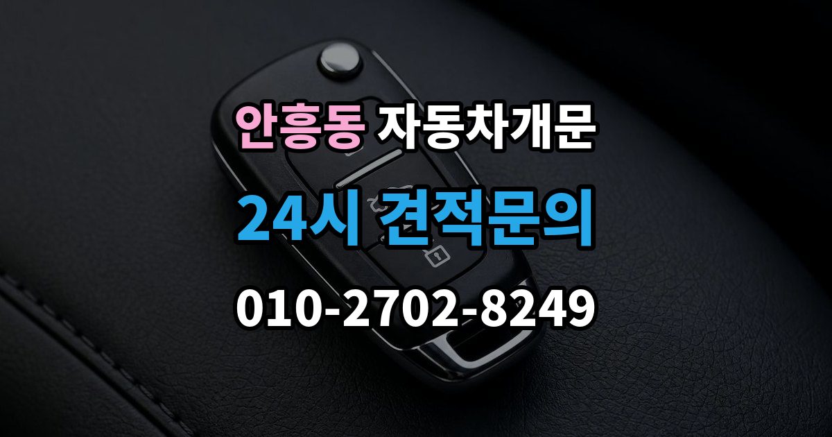 이천시 안흥동 차 문 잠겼을 때 출장 안내 - 한밤중에 잠겼을 때 부를 수 있는 곳