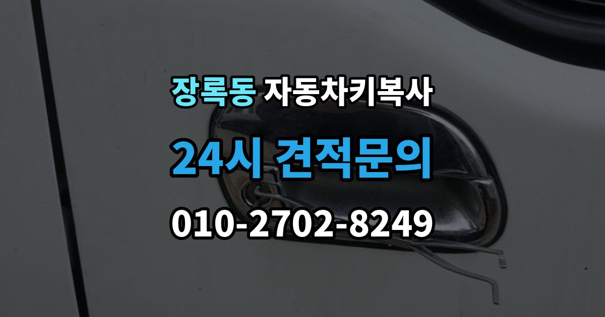 장록동 자동차키 복사 출장 안내 - 장비 종류에 따라 달라지는 작업 방식