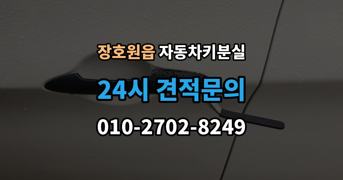 장호원읍 자동차키 분실 출장 안내 - 현장 출동을 부를 때 확인사항